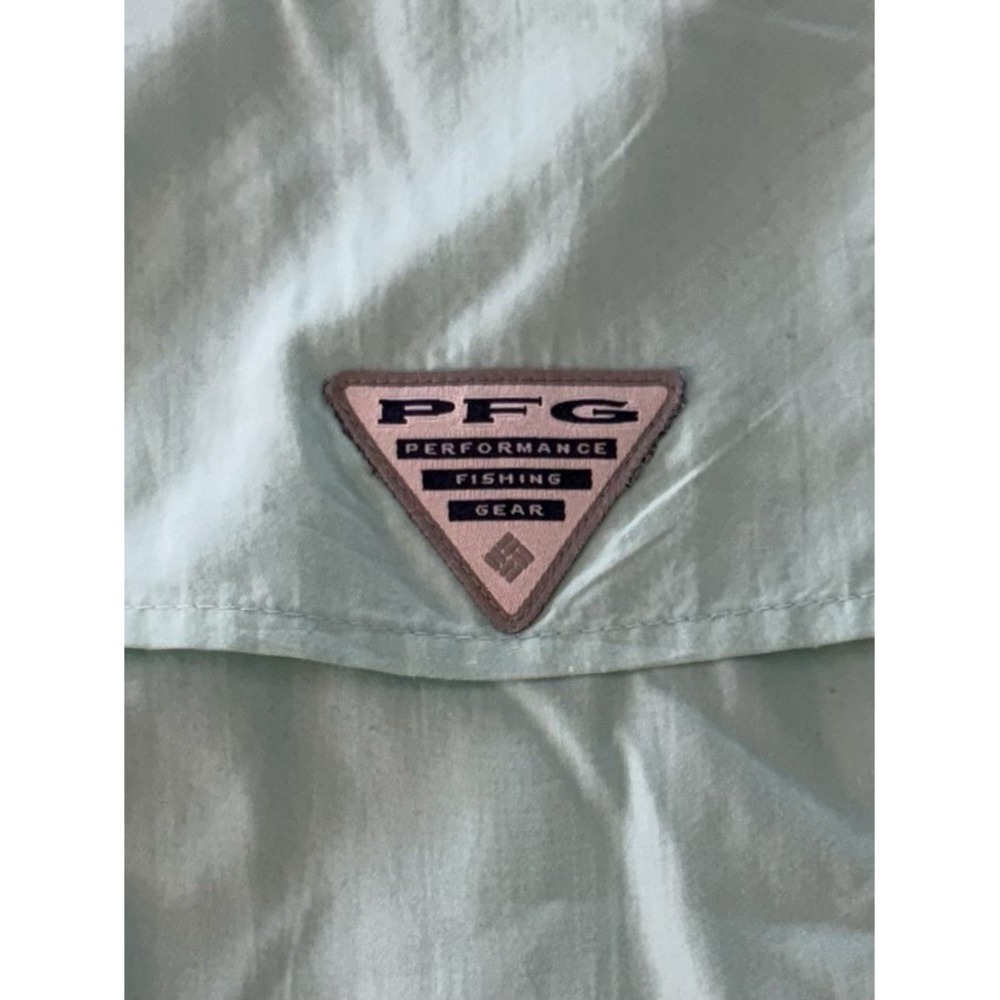 Columbia Fishing Shirt Mens 3XL/3XT PFG Short Sleeve Omni-Shade Mint Green Tee - Picture 9 of 14